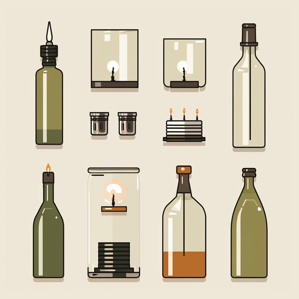 Materials for making a glass bottle candle holder