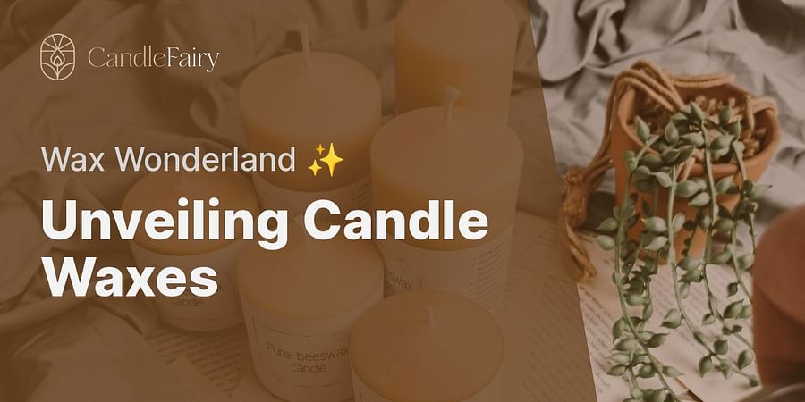Unveiling Candle Waxes - Wax Wonderland ✨