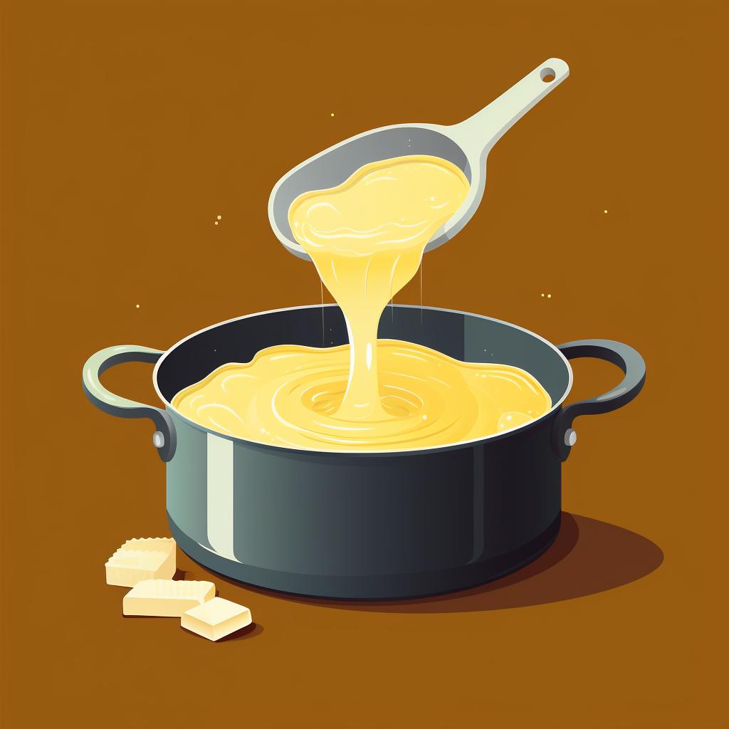 Beeswax melting in a double boiler