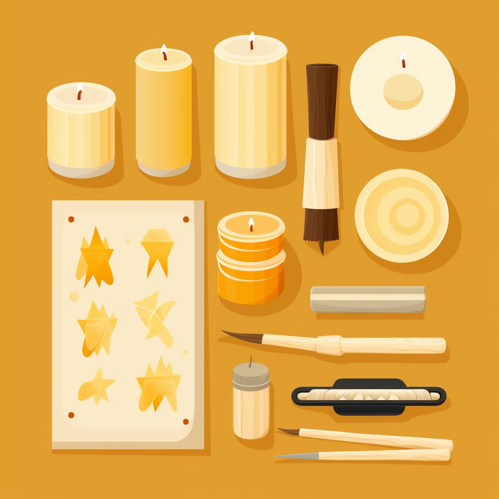 Materials for beeswax candle making